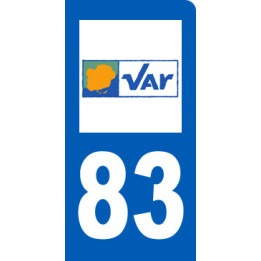 immatriculation motard 83 Var - Sticker/autocollant
