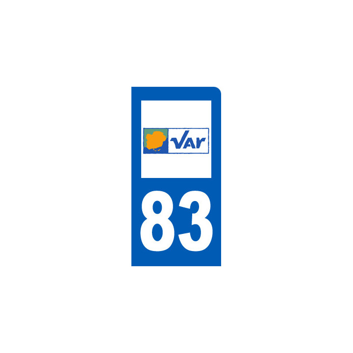 immatriculation motard 83 Var - Sticker/autocollant