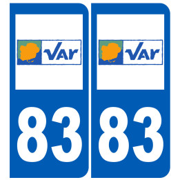 immatriculation 83 (Var) - Sticker/autocollant