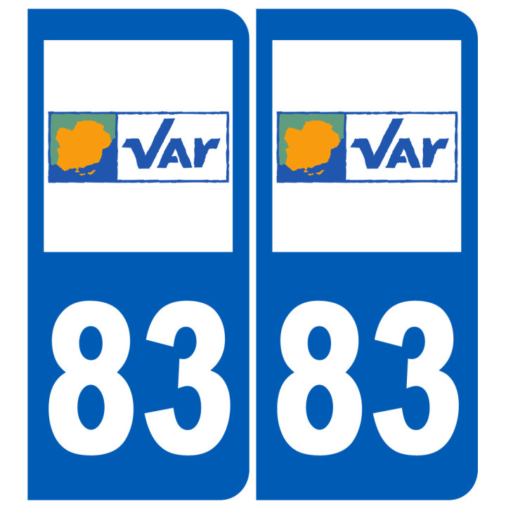 immatriculation 83 (Var) - Sticker/autocollant