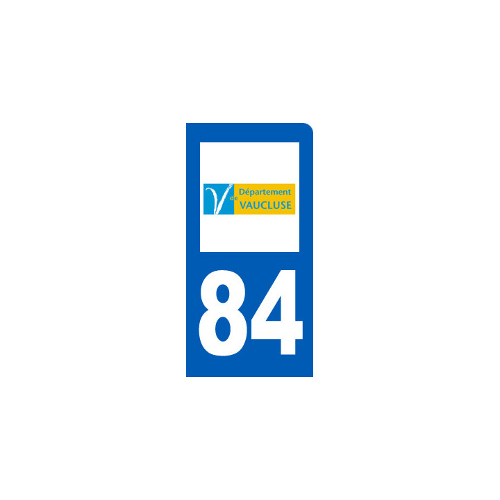 immatriculation motard 84 Vaucluse - Sticker/autocollant