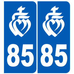 immatriculation 85 Vendée bleu - Sticker/autocollant