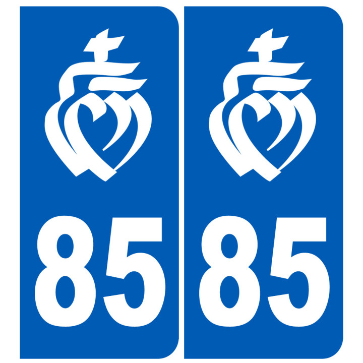 immatriculation 85 Vendée bleu - Sticker/autocollant