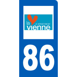 immatriculation motard 86 Vienne - Sticker/autocollant