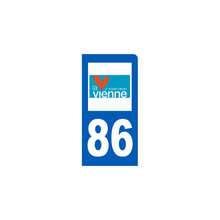 immatriculation motard 86 Vienne - Sticker/autocollant