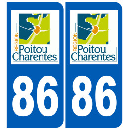 immatriculation 86 (région) - Sticker/autocollant