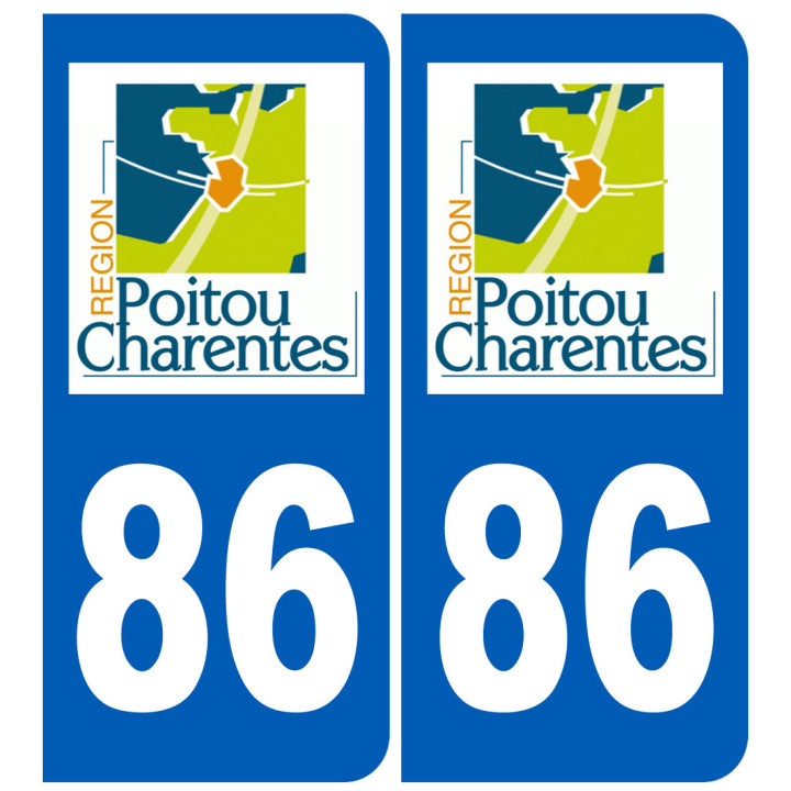 immatriculation 86 (région) - Sticker/autocollant