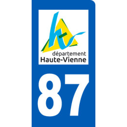 immatriculation motard 87 Haute-Vienne - Sticker/autocollant