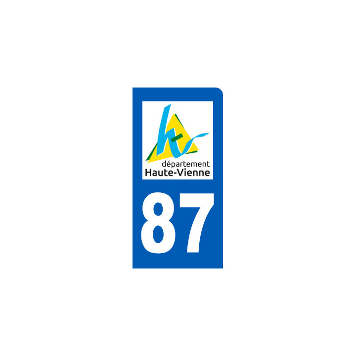 immatriculation motard 87 Haute-Vienne - Sticker/autocollant