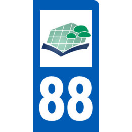 immatriculation motard 88 Vosges - Sticker/autocollant