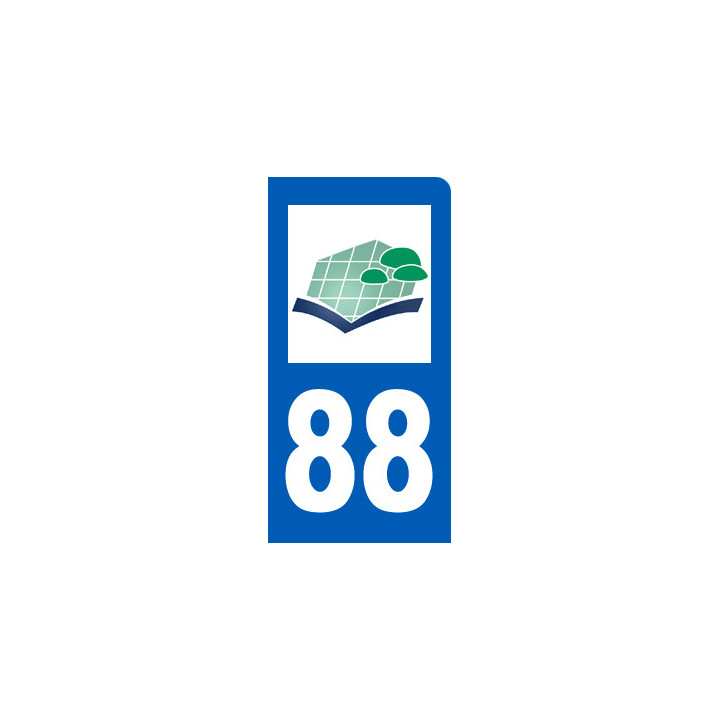 immatriculation motard 88 Vosges - Sticker/autocollant