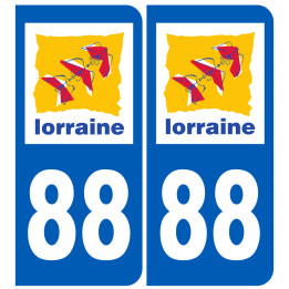 immatriculation 88 (région) - Sticker/autocollant