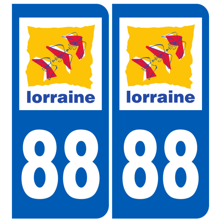 immatriculation 88 (région) - Sticker/autocollant