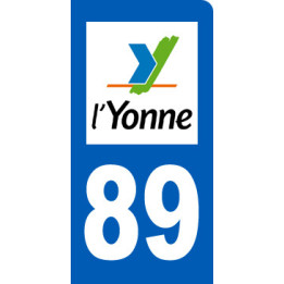 immatriculation motard 89 Yonne - Sticker/autocollant