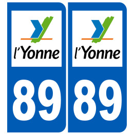 immatriculation 89 (Yonne) - Sticker/autocollant