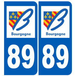 immatriculation 89 (région) - Sticker/autocollant