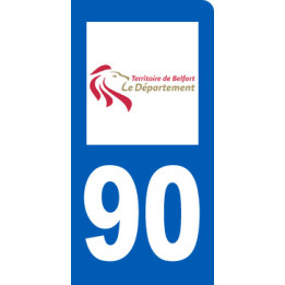 immatriculation motard 90 Territoire de Belfort - Sticker/autocollant
