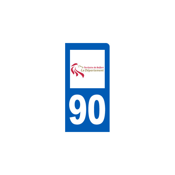 immatriculation motard 90 Territoire de Belfort - Sticker/autocollant