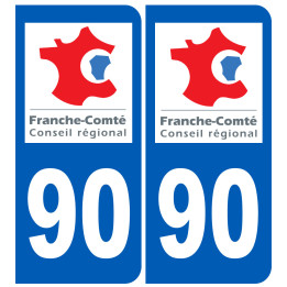 immatriculation 90 (région) - Sticker/autocollant