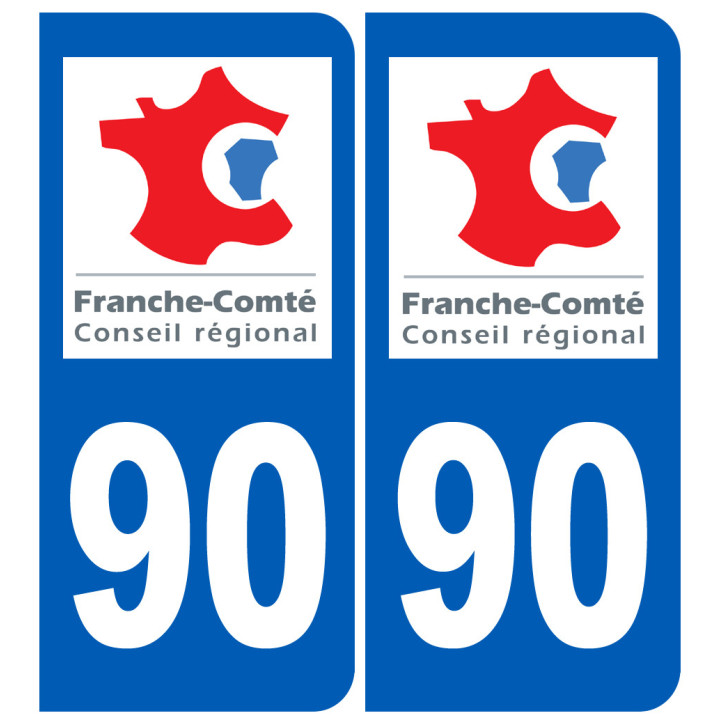 immatriculation 90 (région) - Sticker/autocollant