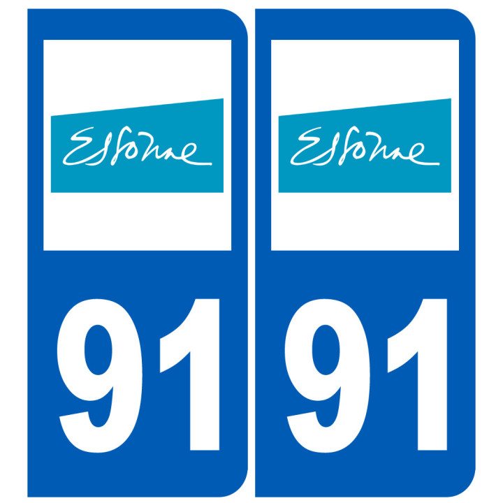immatriculation 91 (Essonne) - Sticker/autocollant