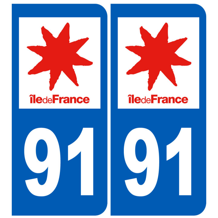immatriculation 91 (région) - Sticker/autocollant