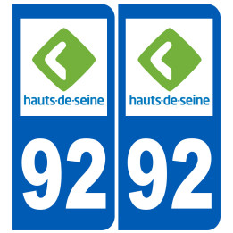 immatriculation 92 (Hauts-de-Seine) - Sticker/autocollant