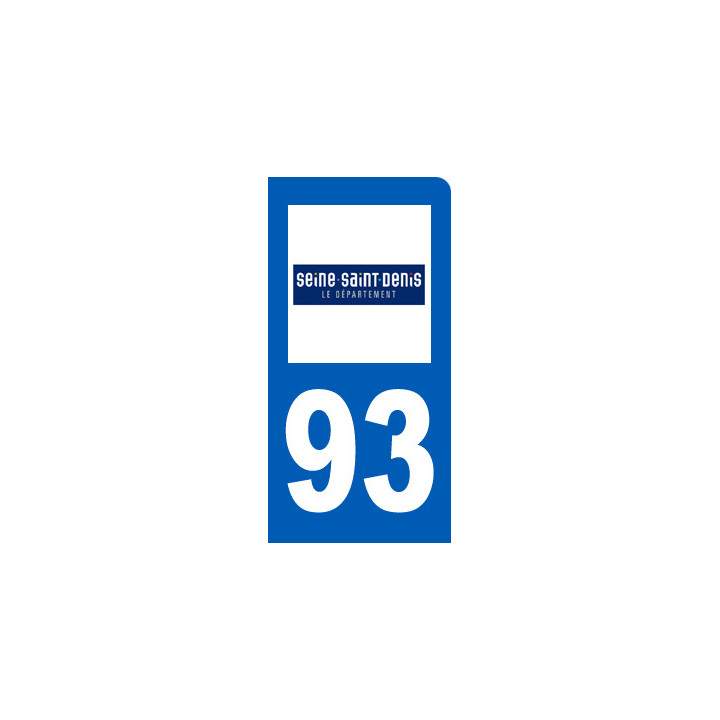 immatriculation motard 93 Seine-Saint-Denis - Sticker/autocollant
