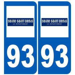 immatriculation 93 (Seine-Saint-Denis) - Sticker/autocollant