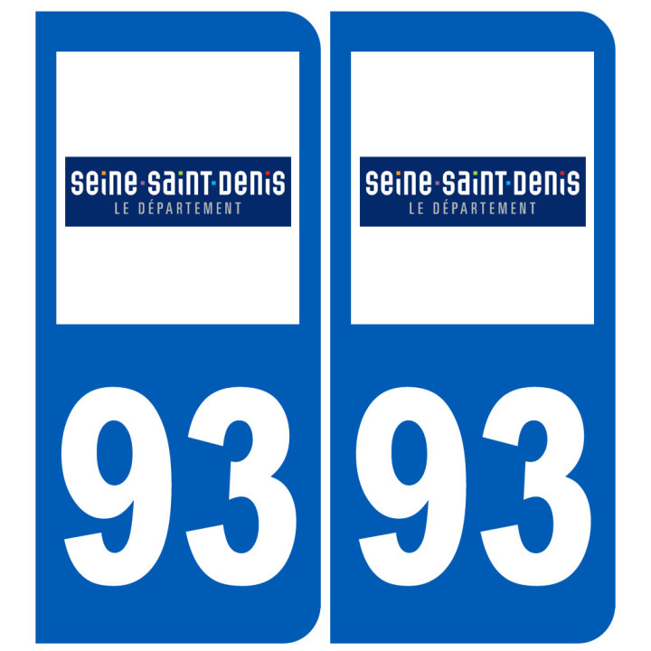 immatriculation 93 (Seine-Saint-Denis) - Sticker/autocollant