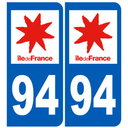 immatriculation 94 (région) - Sticker/autocollant