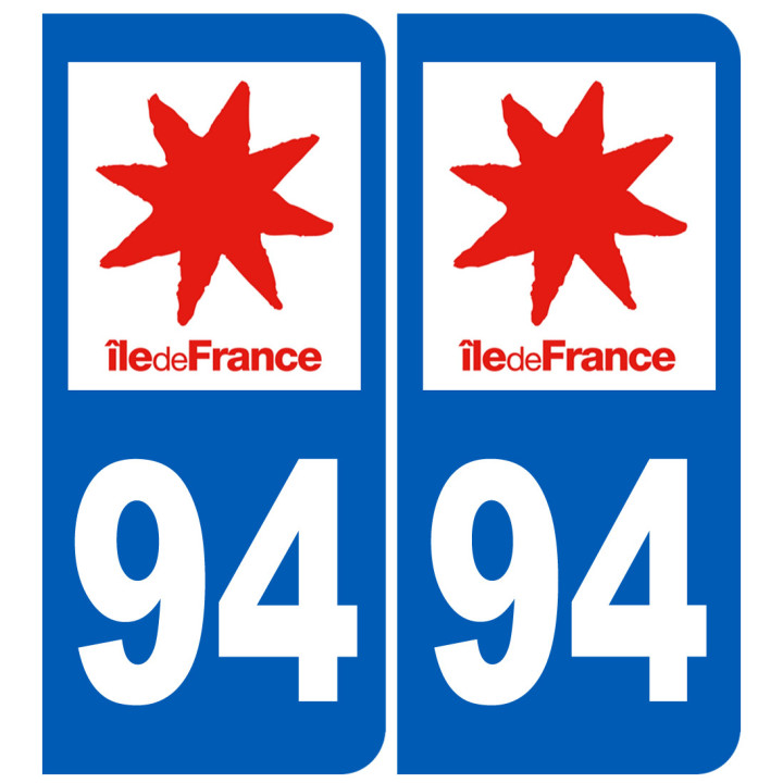 immatriculation 94 (région) - Sticker/autocollant