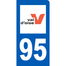 immatriculation motard 95 Val-d'Oise - Sticker/autocollant