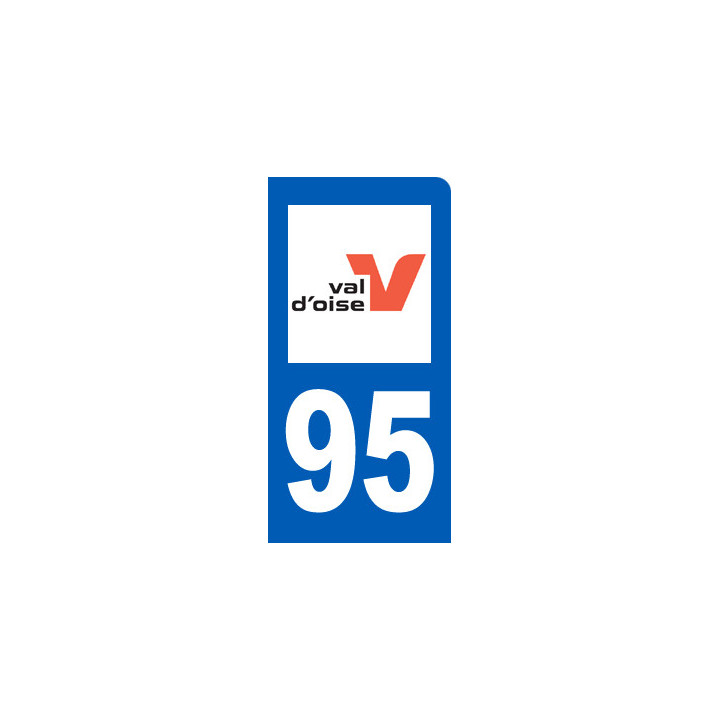 immatriculation motard 95 Val-d'Oise - Sticker/autocollant