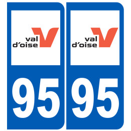 immatriculation 95 (Val-d'Oise) - Sticker/autocollant