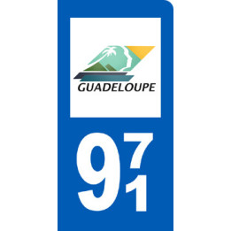 immatriculation motard 971 Guadeloupe - Sticker/autocollant
