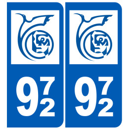 immatriculation 972 (Martinique) - Sticker/autocollant