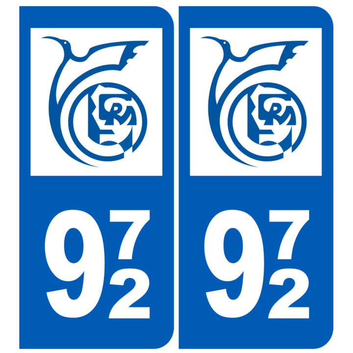 immatriculation 972 (Martinique) - Sticker/autocollant