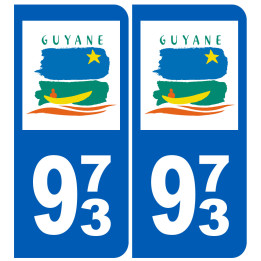 immatriculation 973 (Guyane) - Sticker/autocollant