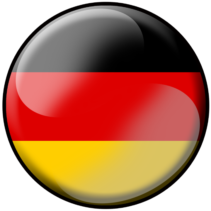 drapeau Allemand rond - 20cm - Sticker/autocollant