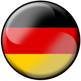 drapeau Allemand rond - 5cm - Sticker/autocollant