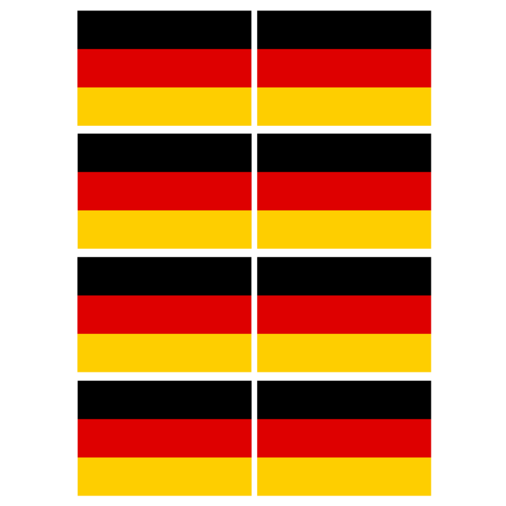 drapeau Allemagne - 8fois 9.5X6.3cm - Sticker/autocollant