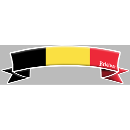 Flamme belge - 10x3cm - Sticker/autocollant