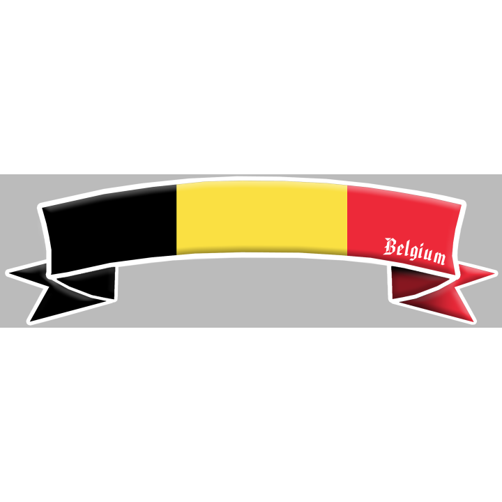 Flamme belge - 10x3cm - Sticker/autocollant