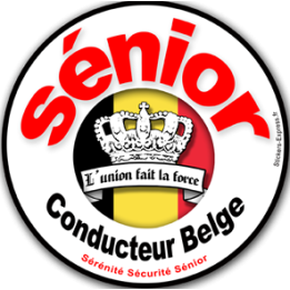 Conducteur Sénior Belge - 15x15cm - Sticker/autocollant