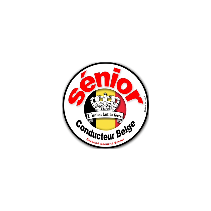 Conducteur Sénior Belge - 15x15cm - Sticker/autocollant