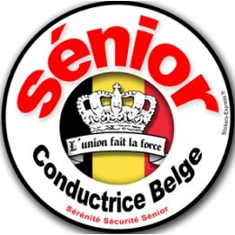 Conductrice Sénior Belge - 15x15cm - Sticker/autocollant
