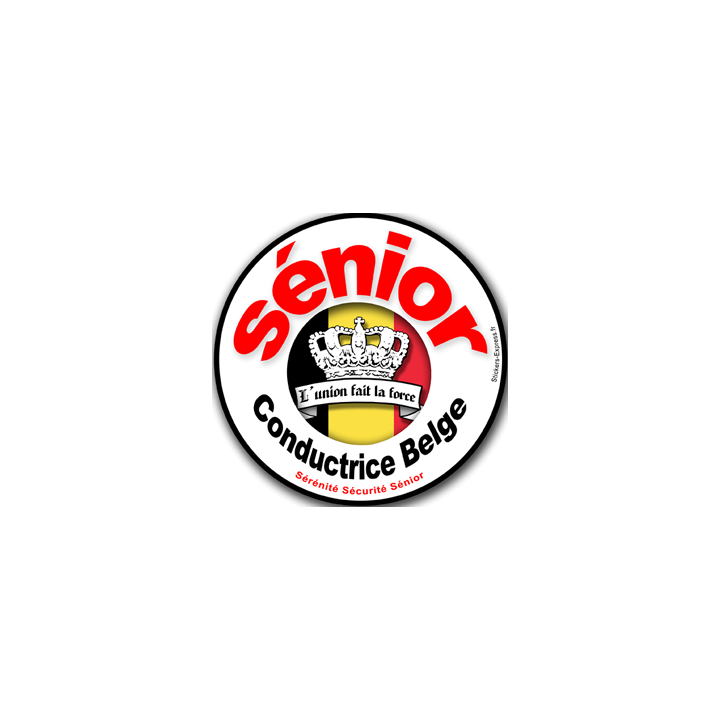 Conductrice Sénior Belge - 15x15cm - Sticker/autocollant