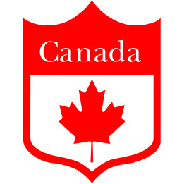 Blason Canadian - 15x11cm - Sticker/autocollant