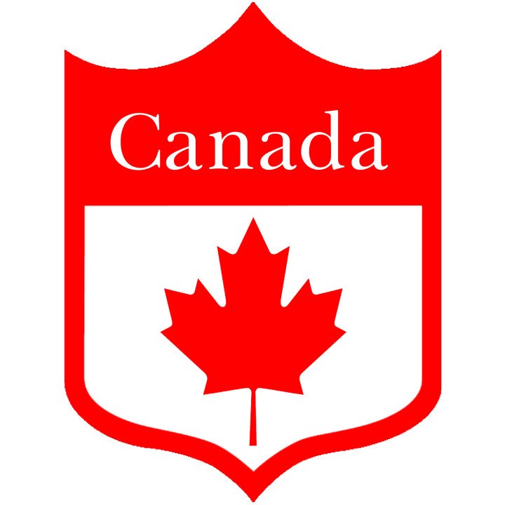 Blason Canadian - 5x3.7cm - Sticker/autocollant